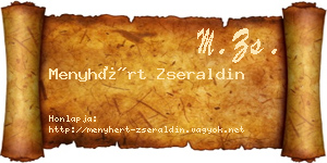Menyhért Zseraldin névjegykártya